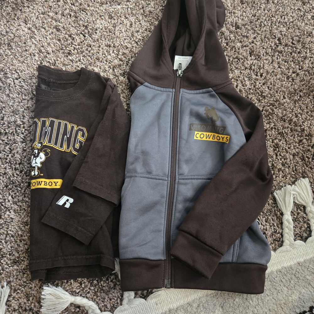 Russell Athletic Brown and Gray Sweatshirt Hoodie